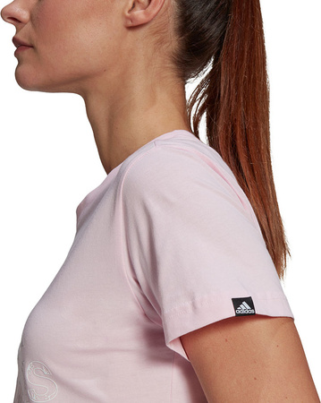 Koszulka damska adidas Outlined Floral Graphic T-Shirt różowa GL1033