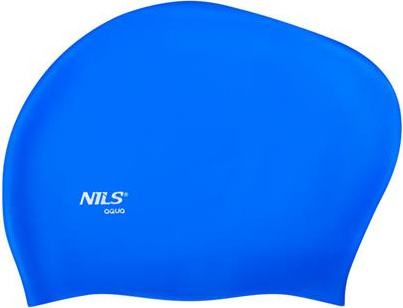 Czepek silikonowy do długich włosów Nils aqua nqc jednokolorowy niebieski