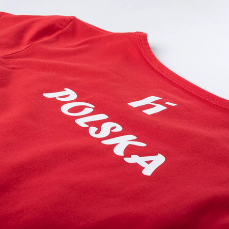 Damska koszulka bluzka z krótki rękawem bawełniana Huari Poland Fan rozmiar S