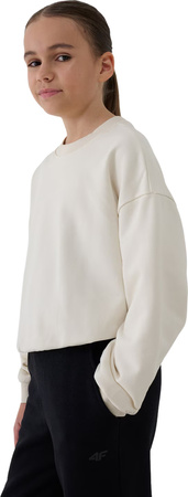 Bluza dla dziewczynki 4F F1479 kremowa 4FJWSS25TSWSF1479 12S