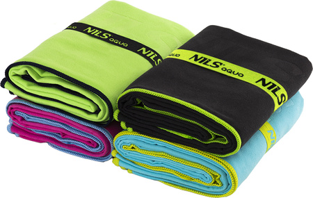 Ręcznik z mikrofibry szybkoschnący Nils Aqua NAR11 niebieski 70x140 cm