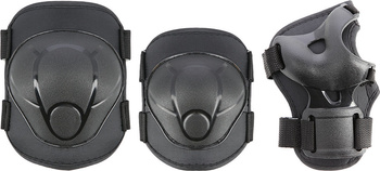 Zestaw ochraniaczy kolana łokcie nadgarstki na rolki, hulajnogę, deskorolkę Nils Extreme H110 rozmiar M czarne