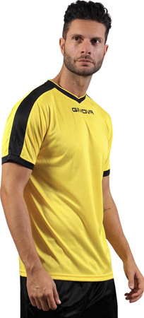 Koszulka Givova Revolution Interlock żółto-czarna MAC04 0710