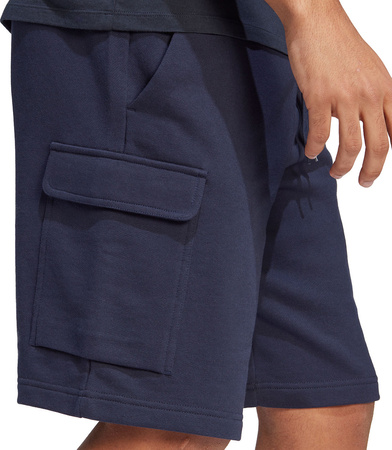 Spodenki męskie adidas Essentials French Terry Cargo granatowe HA4339