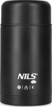 Termos obiadowy turystyczny ze stali nierdzewnej Nils Camp NC3802 czarny 1000 ml 