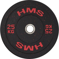 Talerz olimpijski bumper obciażenie HMS HTBR25 czerwony 25 kg