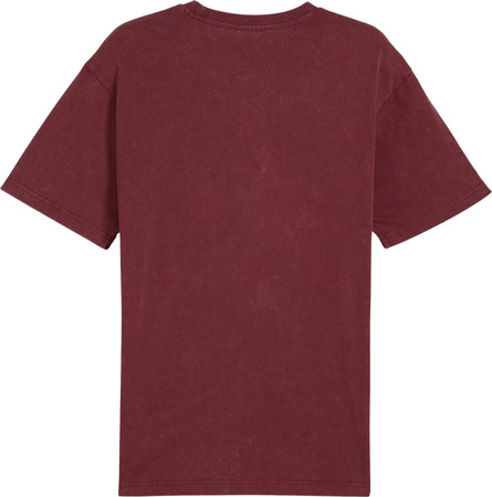 Koszulka męska Puma Ess Elevated Relaxed Wash Tee bordowa 688048 96