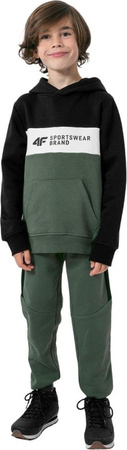 Bluza dla chłopca 4F zielono-czarna HJZ22 JBLM003 46S