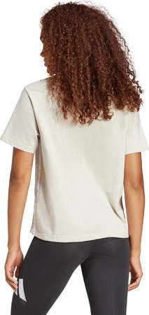 Koszulka damska adidas Essentials 3-Stripes Cotton szara JE1237