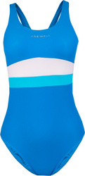 Kostium kąpielowy damski Crowell Katie kol.03 niebiesko-błękitno-biały