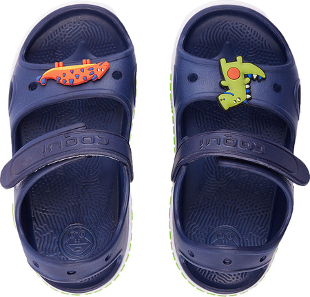 Sandały dla dzieci Coqui Yogi granatowo-zielone 8861-407-2132-01
