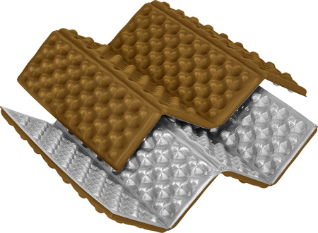 Karimata mata turystyczna do siedzenia składana NC17105 Nils camp brązowa 40x30x2cm