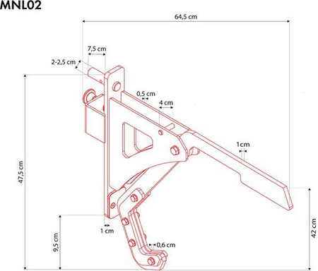 Obrotowe uchwyty do przysiadów monolift HMS MNL02