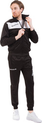 Dres treningowy piłkarski komplet bluza spodnie Givova Tuta Visa Triacetato czarno-biały TR018 1003