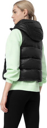 Kamizelka damska puchowa 4F F092 czarna 4FSS23TDJAF092 20S