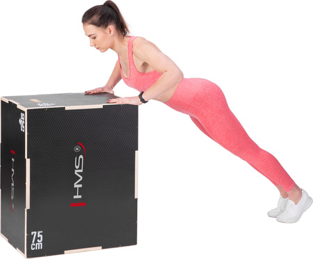 Skrzynia treningowa pylometryczna do ćwiczeń crossfit wzmocniona HMS DSC02 750x600x500mm