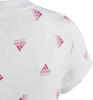 Koszulka dla dzieci adidas Brand Love Print Cotton Tee biała IB8918