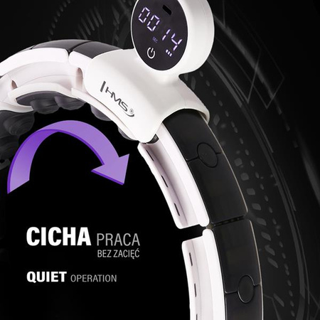 Hula hop white z magnesami i obciążnikiem licznik HMS hhm16