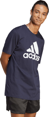 Koszulka męska adidas Essentials Single Jersey 3-Stripes Tee granatowa IC9348