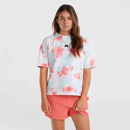 Damska koszulka z krótkim rękawem O'neill WOW T-SHIRT pink ice cube tie dye rozmiar S