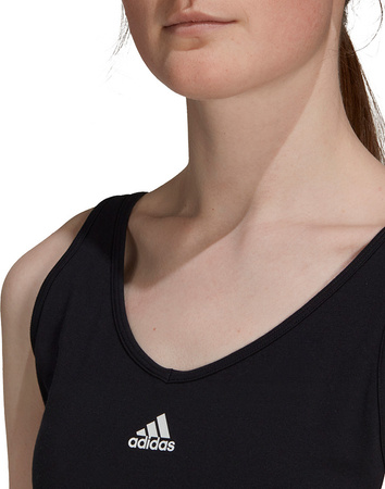 Stanik sportowy damski adidas Essentials 3-Stripes czarny GS1343