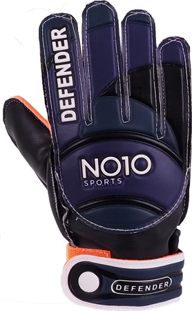 Rękawice bramkarskie NO10 Defender niebiesko-pomarańczowe