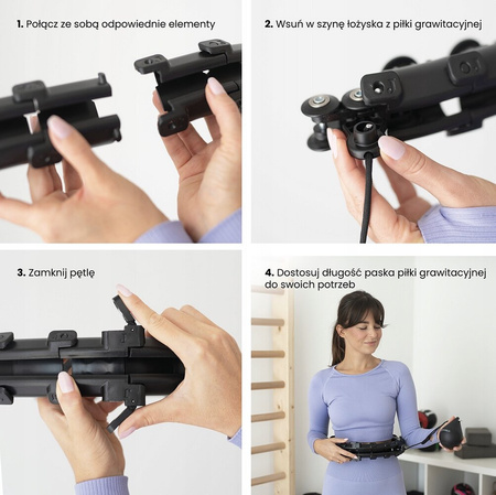 Hula hop PLUS SIZE z wypustkami i obciążnikiem HMS czarne hhw12