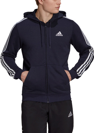 Bluza męska adidas Essentials Full-Zip Hoodie granatowa GK9033