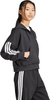 Bluza damska adidas Essentials 3-Stripes French Terry Quarter-Zip Hoodie czarna JN1956