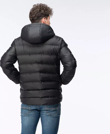 Męska kurtka zimowa puchowa pikowana z kapturem Hi-tec Diorro rozmiar XXL