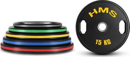 Talerz olimpijski ogumowany 2 x 15 kg HMS TOG15 2 x 15 kg