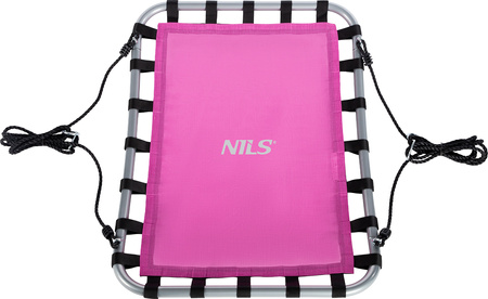 Bocianie gniazdo huśtawka Nils Camp NB5045 różowa 102 × 76 cm