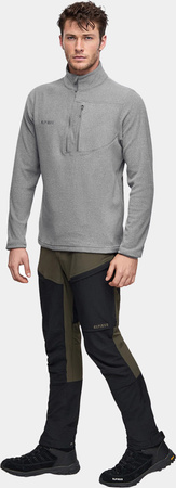 Bluza polarowa męska Alpinus Kerkis 1/3 zipper szara Tactical MK18894