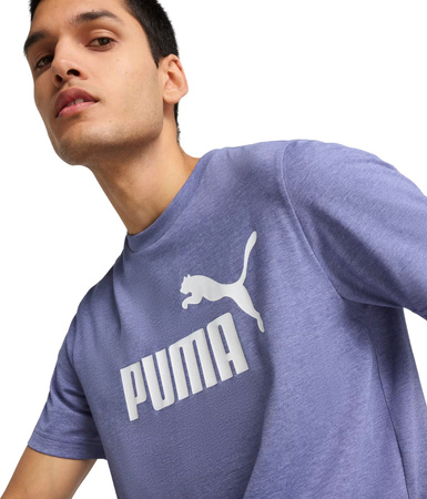 Koszulka męska Puma Ess No.1 Logo Heathear Tee fioletowa 682551 46