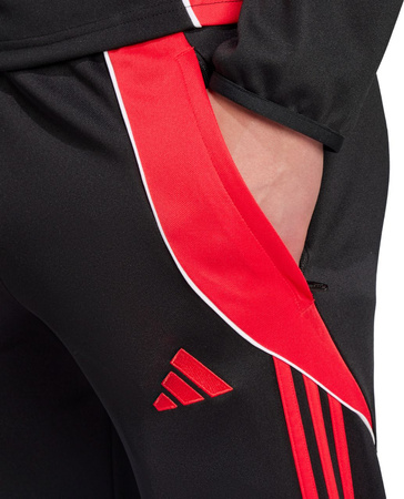 Spodnie męskie adidas Tiro 24 Slim Training czarno-czerwone JP2489