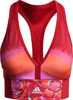Stanik sportowy damski adidas Farm All-Over-Print Bra Top Aeroready czerwony GM7144
