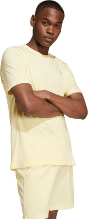 Koszulka męska adidas Essentials Single Jersey Embroidered Small Logo żółta IX0121