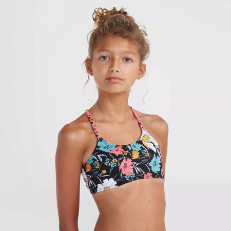 Dziecięcy strój kąpielowy dwuczęściowy O'neill MIX AND MATCH TROPICS BIKINI black/blue bluemchen rozmiar 164