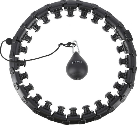 Hula hop z wypustkami i obciążnikiem HMS hhw01 czarne