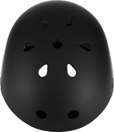 Dziecięcy kask rowerowy na rolki hulajnogę regulowany Nils Extreme MTW001-1 czarno-różowy r S (52-58cm)