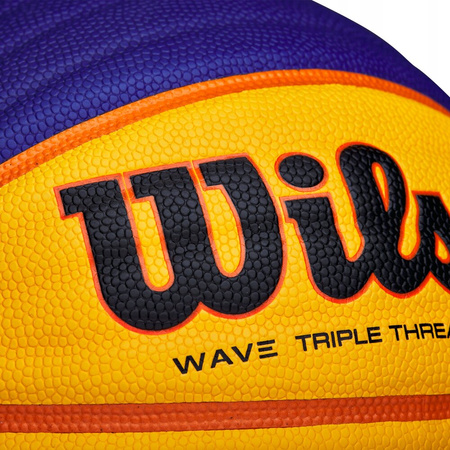 Piłka do koszykówki koszykowa Wilson Fiba 3x3 replica RBR żółto-niebieska WTB1033XB