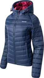 Damska kurtka zimowa pikowana puchowa z kapturem Hi-tec Lady Carson granatowa rozmiar S