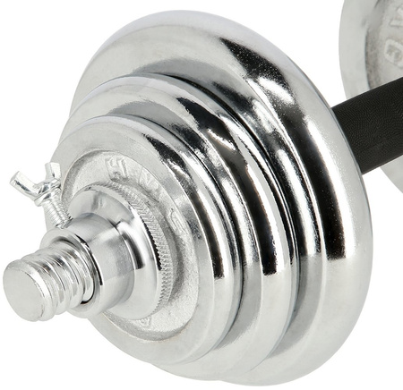 Sztangielki/sztanga w walizce stal chromowana HMS STC21 2x10 KG