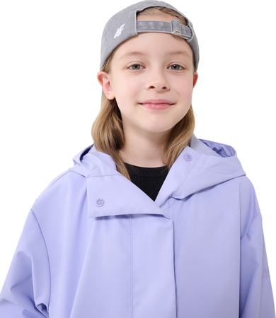 Kurtka dla dzieci 4F przejściowa-przeciwdeszczowa z gumową powłoką U213 jasny fiolet 4FJWSS25TJACU213 52S