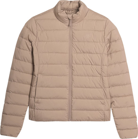 Kurtka damska puchowa 4F F533 beżowa 4FWSS25TDJAF533 83S