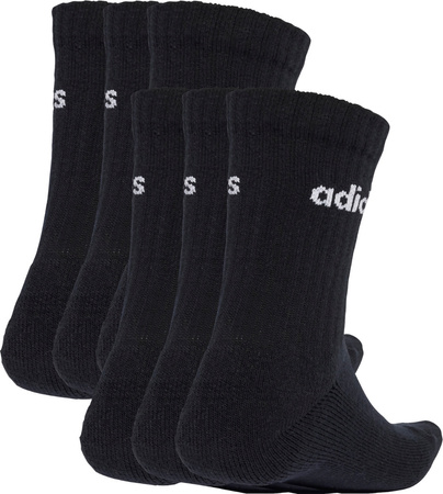 Skarpety adidas Linear Crew Socks Cushioned 6 Pair Pack czarne JL6094