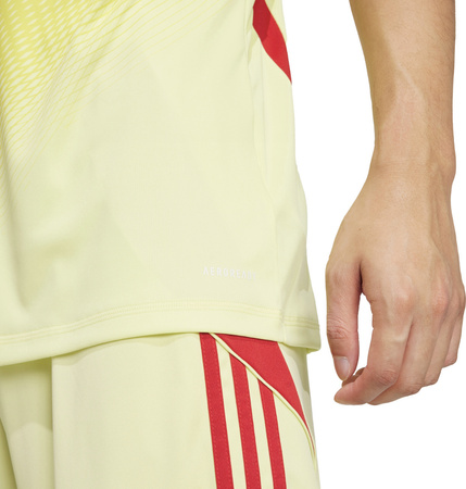 Koszulka bramkarska męska adidas Tiro 25 Competition Short Sleeve limonkowo-czerwona JN2016