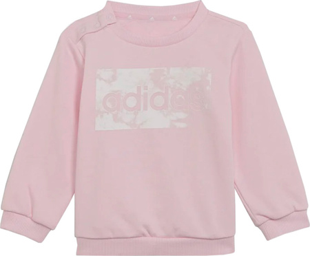 Dres dla dzieci adidas I Lin ft Jogger różowo-szary H65821