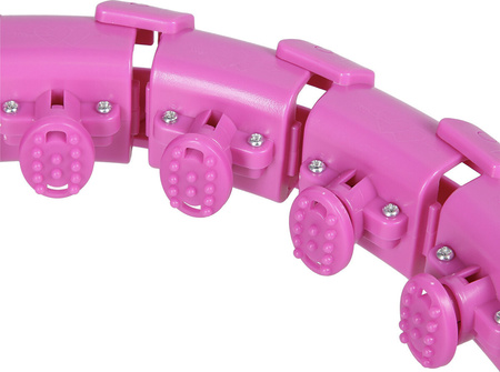 Hula hop z wypustkami i obciążnikiem One Fitness oha01 fioletowe