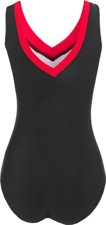 Kostium kąpielowy damski Crowell Angie kol.01 czarno-czerwony